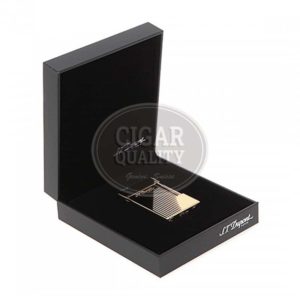 016827 S.T. Dupont briquet Ligne 2 lignes verticales finition or jaune 03