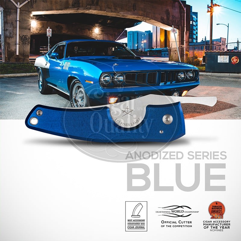 le petit anodized aluminium blue coupe cigare les fines lames