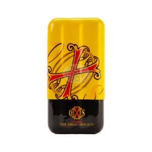 fuente the opusx society 3 cigares carbon fibre case yellow
