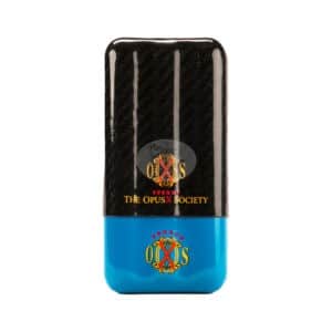 fuente the opusx society 3 cigares carbon fibre case blue