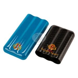 fuente the opusx society 3 cigares carbon fibre case blue
