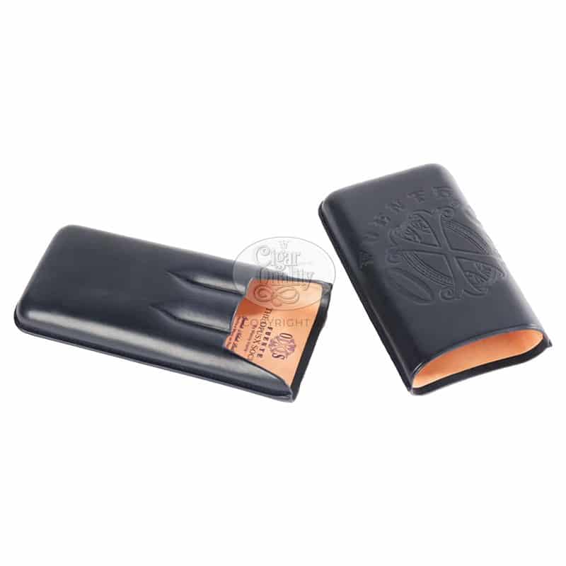 fuente the opusx society spanish nobuk leather 3 cigars case el negro