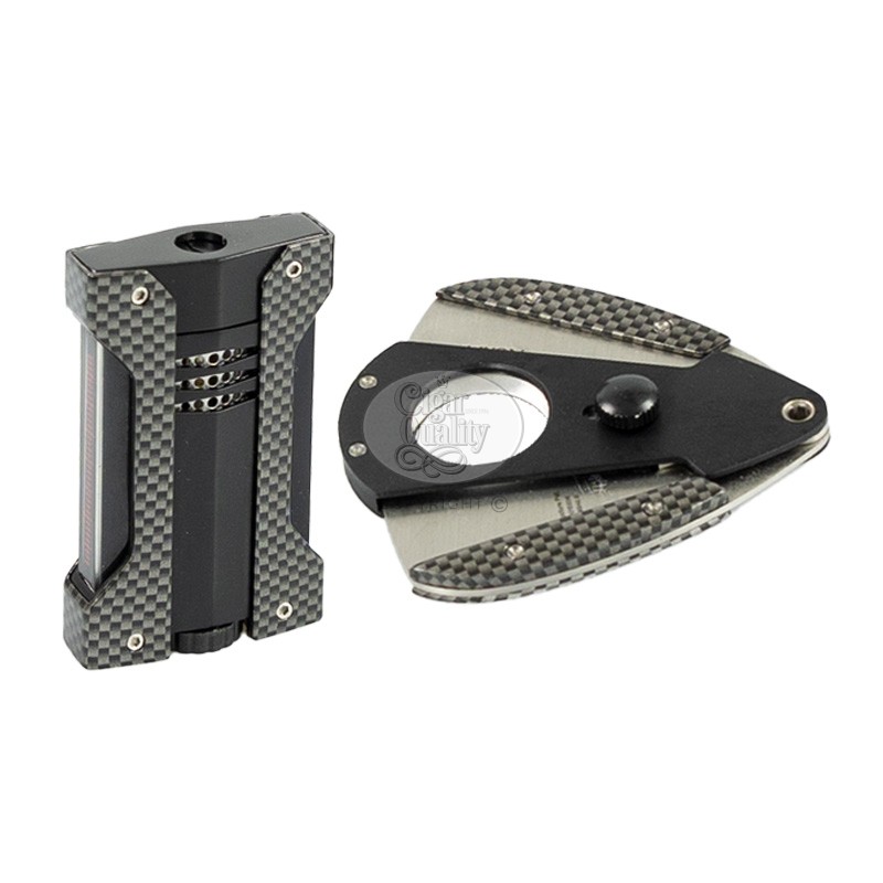 myon set coupe cigares & briquet noir