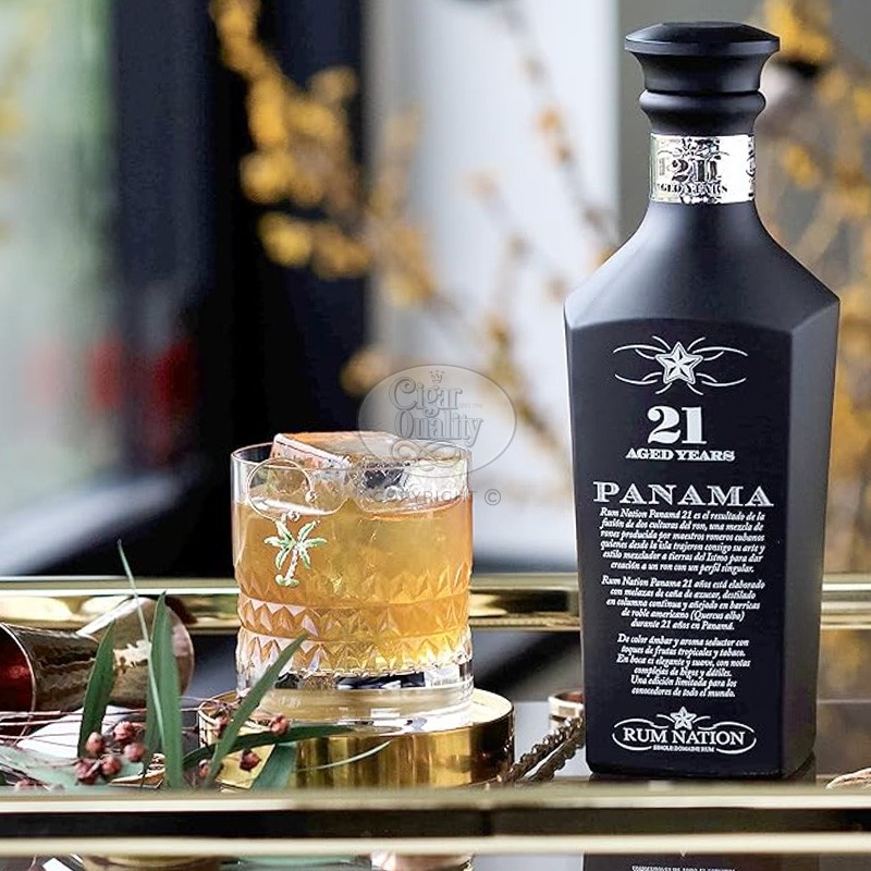 rum nation panama 21 ans black decanter 70cl 43%