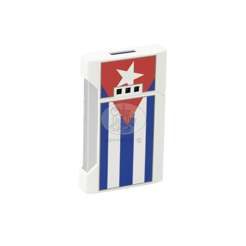 briquet plano elie bleu jet j12 cuban flag