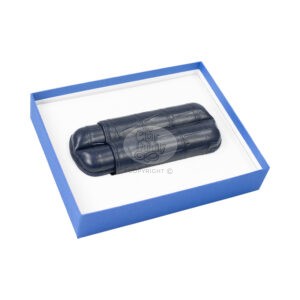 Étui 2 cigares elie bleu alligator bleu marine