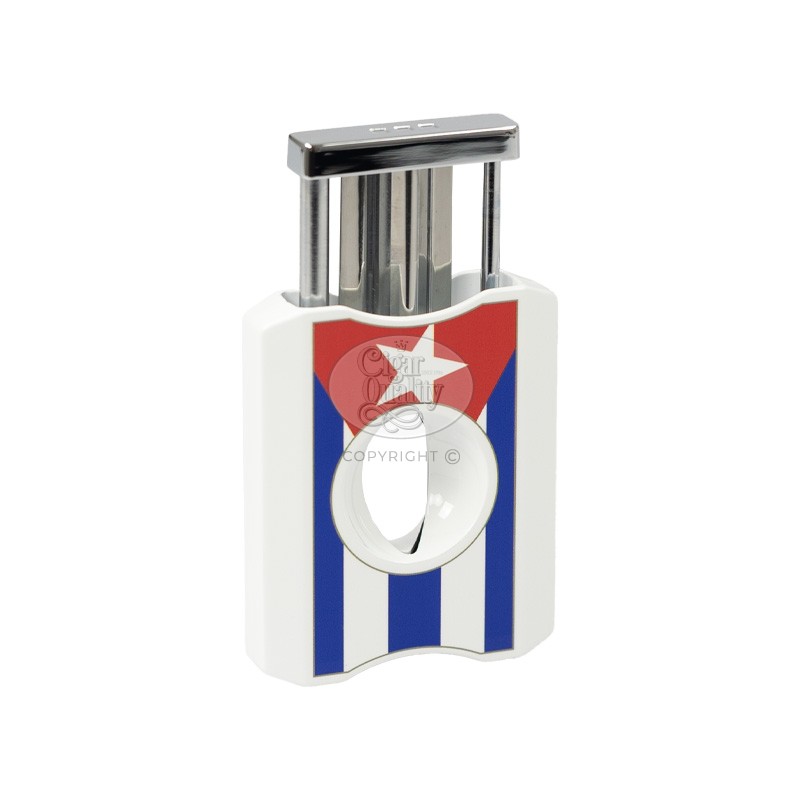 coupe cigare elie bleu v cut cuban flag