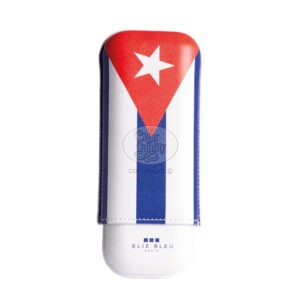 Étui elie bleu cuban flag 2 cigares