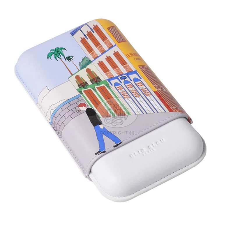Étui elie bleu casa le parisien 3 cigares