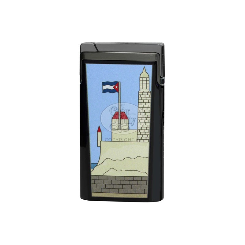 briquet elie bleu j 15 casa cubana laque noire gunmetal