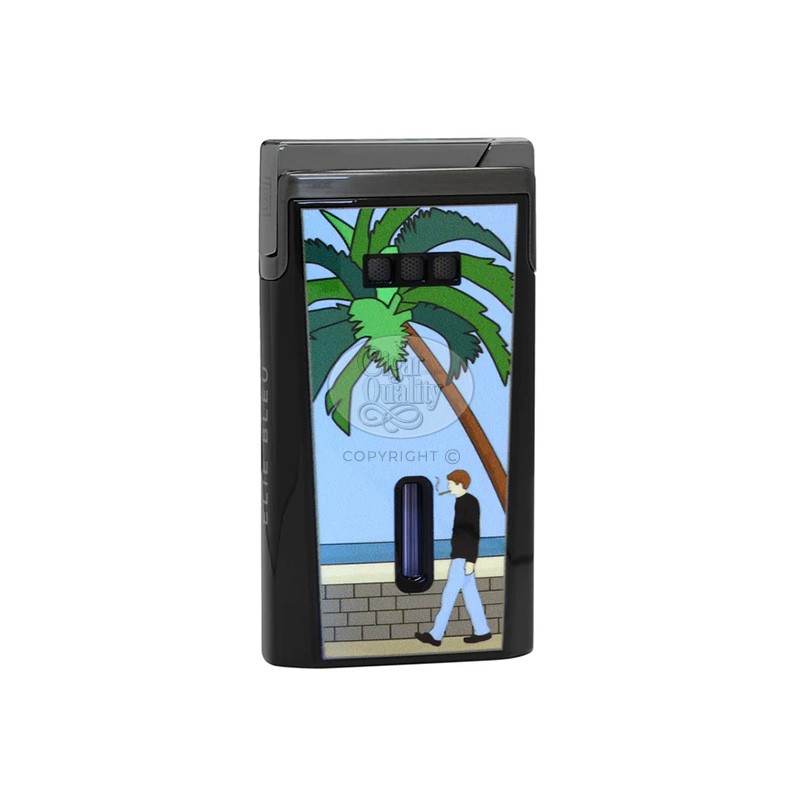 briquet elie bleu j 15 casa cubana laque noire gunmetal
