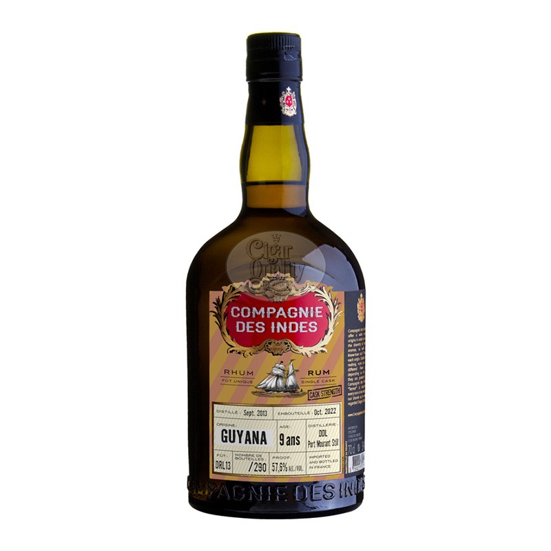 rhum compagnie des indes guyana port mourant 9 ans 57.6% 70cl