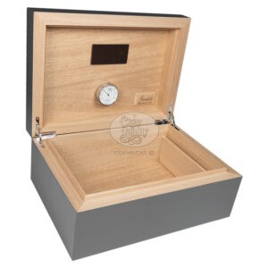 humidor gentili scritta cigars grigio 50 cigares