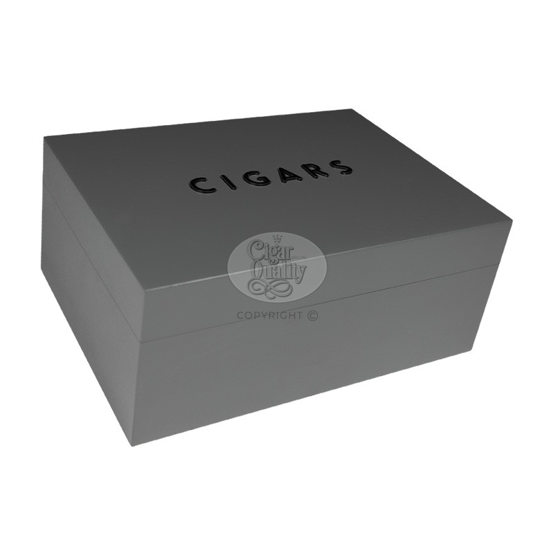 humidor gentili scritta cigars grigio 50 cigares