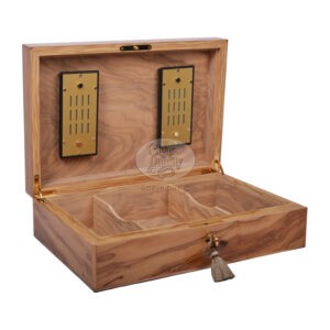 humidor elie bleu olive wood 110 cigares