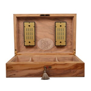 humidor elie bleu olive wood 110 cigares