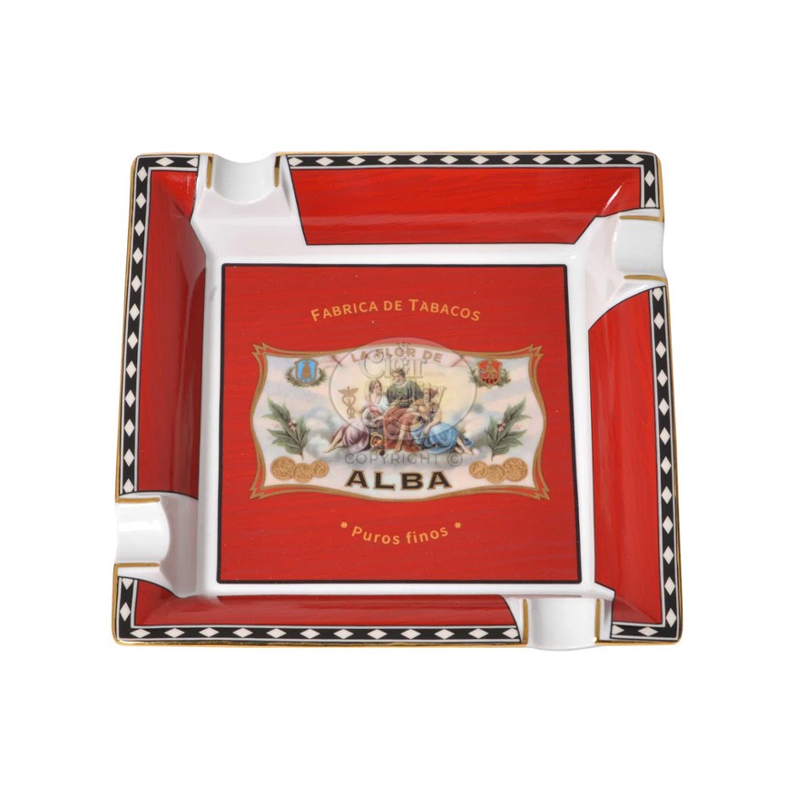 Cendrier Elie Bleu Alba Rouge 4 cigares - Cigar Quality