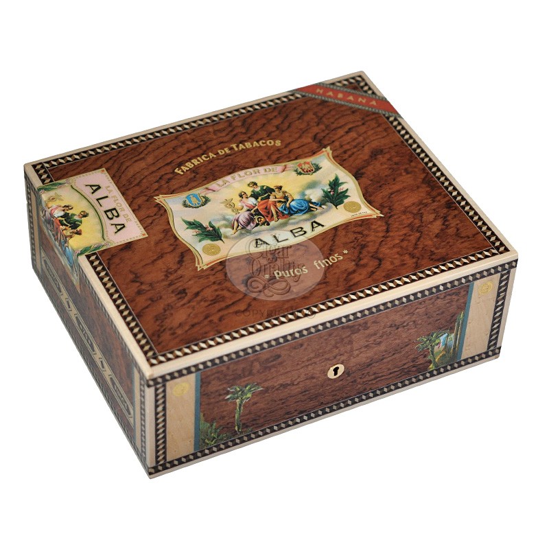 humidor elie bleu flor de alba bubinga 75 cigares