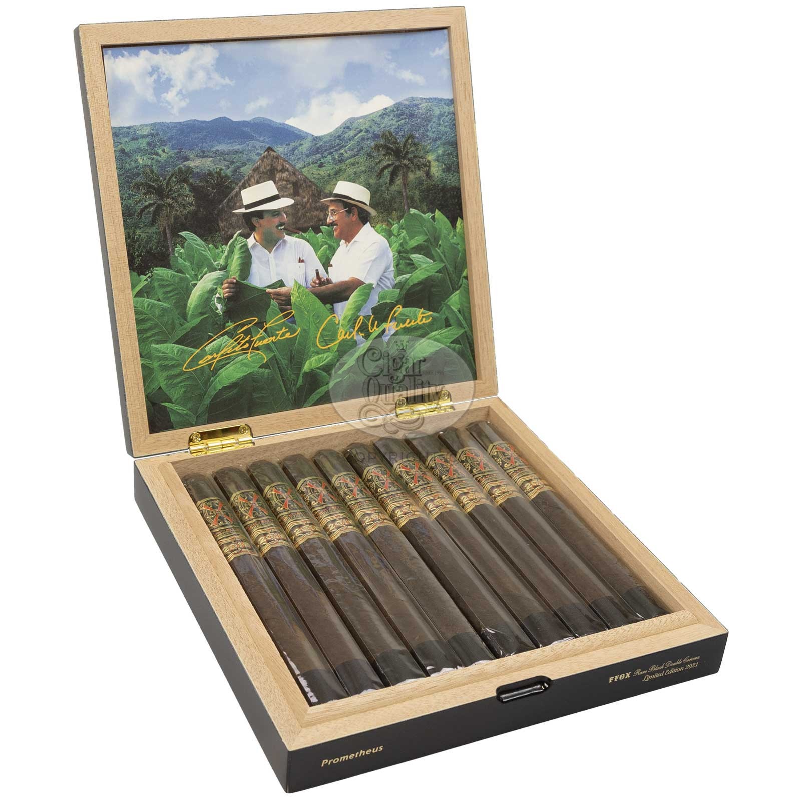 Arturo Fuente FFOX Serie Heaven Earth Rare Black Double Corona br backup jpg